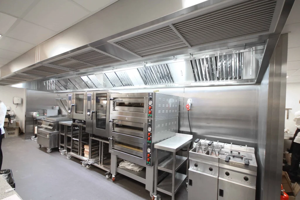 Professional commercial kitchen available for caterers at Queen Street Halls event venue in Broughty Ferry, Dundee.